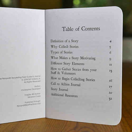 Booklet - The Nonprofit Storytelling Field Guide & Journal | Nonprofit ...